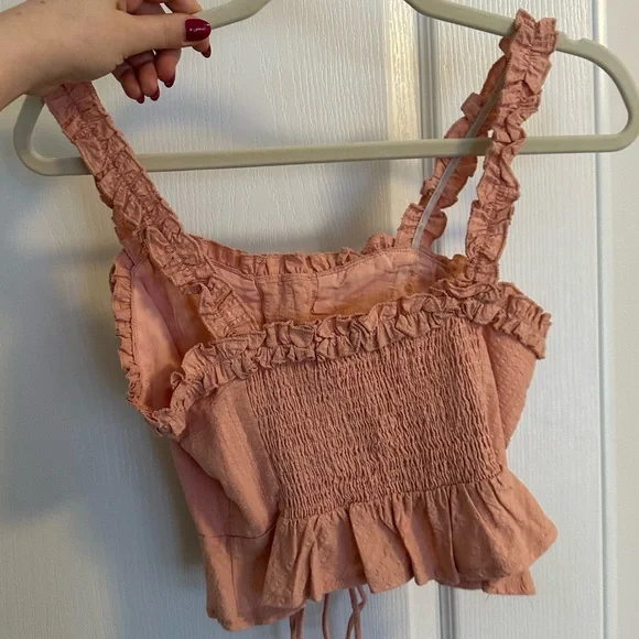 Tiger Mist Ruffle Crop Top - Picture 6 of 7